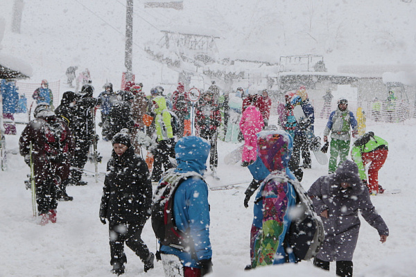 В горах Сочи прогнозируют сильный снегопад