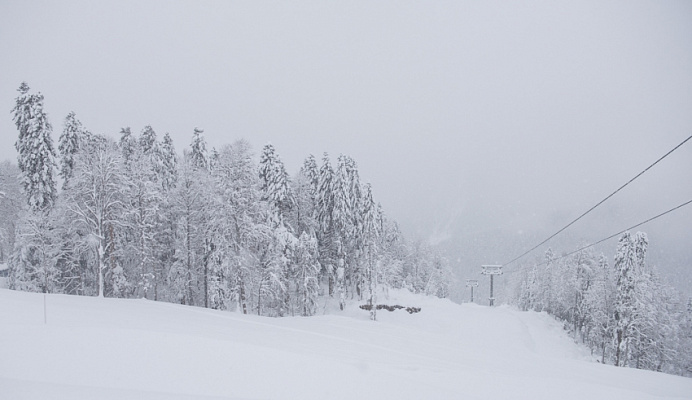 В горах Сочи ожидается сильный снегопад